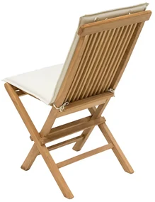 DEOKORK Záhradná skladacia stolička s poduškou FOXI (teak)