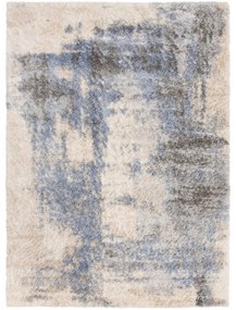 Kusový koberec shaggy Kerem krémovo modrý 120x170cm