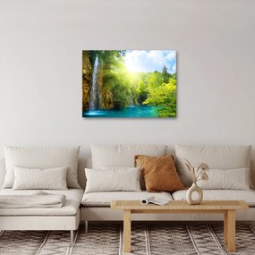 Obraz - vodopády v pralese (70x50 cm)