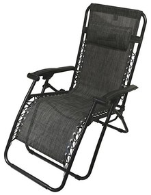 Skladacie polohovateľné kreslo antracit