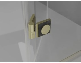 Mexen Mist-H Duo, 2-krídlový výklopný sprchový kút 120 x 85 cm, číre sklo, zlatý matný profil, 8A5-120L-085P-55-00