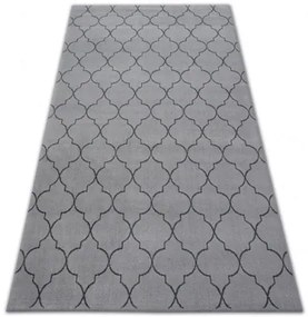 Koberec SENSE Micro 81220 strieborný/antracit TRELLIS