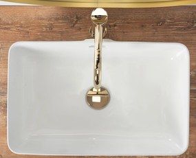 Rea Berta, keramické umývadlo na dosku 485x315x145 mm, biela lesklá, REA-U5098