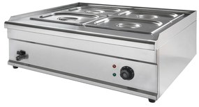 Profesionálny vodný kúpeľ 4× GN 1/2, nerez, 1500 W