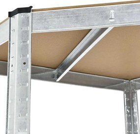 Kovový rohový regál 180x70x40-70 cm, 5 políc, nosnosť 875 kg