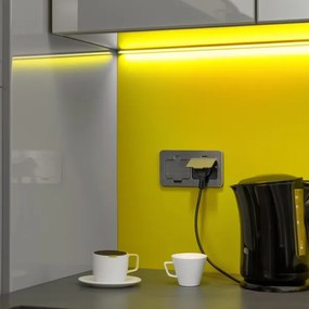 Brilagi - Vonkajšia vstavaná podlahová dvojzásuvka IP55 matný chróm obdĺžnikový