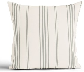 Bavlnená obliečka na vankúš Natural 40 × 40 cm- Prúžky zelené