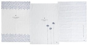 Kitchen Towels 50x70(3x4pcs) White/Blue Secret