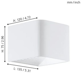 Eglo 96497 - LED Vonkajšie nástenné svietidlo DONINNI 1xLED/6W/230V