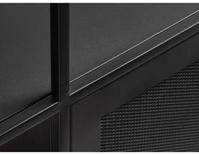 Čierna kovová knižnica 80x138 cm Malibu - Unique Furniture