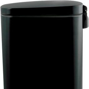 Spirella Akira 50 l odpadkový kôš s pedálom atichým zatváraním, matná čierna, 50 l