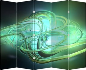 Paraván - Zelená abstrakcia (210x170 cm)