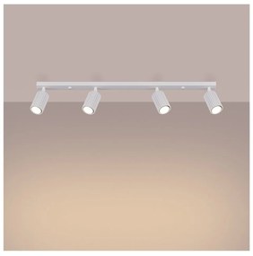 Biele bodové svietidlo 6,5x81 cm Gleam – Sollux