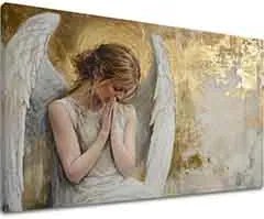 Obrazy anjelov Zlatý pokoj | 100% originál domaľovaný akrylom