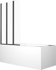 Besco Vaňová zástena PRIME BLACK 3 120140 (120x140 cm | Transparent)