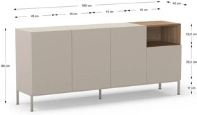 Komoda v prírodnej farbe 180x80 cm Cailin – Marckeric