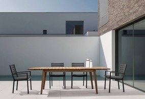 Záhradný rozkladací stôl savia 180 (240) x 90 cm hnedý MUZZA