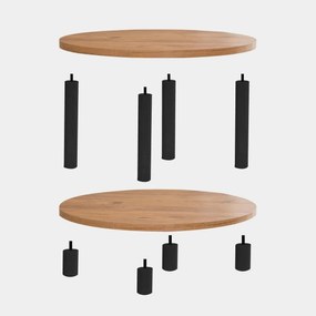 Konferenčný stolík Roby Atlantic Pine and Black