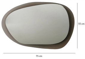 Dekoratívne nástenné zrkadlo Aqua 75x55 cm bronzové