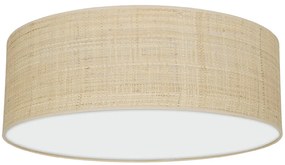 Stropné svietidlo Marshall, 1x ratanové tienidlo, (biele plexisklo), (fi 50cm)