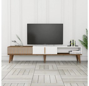 TV stolík/skrinka Tepeve (orech + biela) . Vlastná spoľahlivá doprava až k Vám domov. 1095455