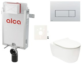 Cenovo zvýhodnený závesný WC set Alca na zamurovanie + WC Glacera Alfa SIKOAA9