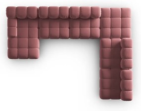 Ružová zamatová pohovka 379 cm Bellis – Micadoni Home