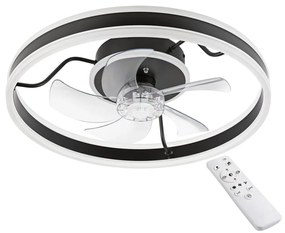 Lamkur LED Stropné svietidlo s ventilátorom APOLLO LED/38W/230V čierna + DO LM-FL-2.228/CZARNY