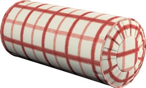 Valcový vankúš so záhybmi farba produktu červená látka vzorované