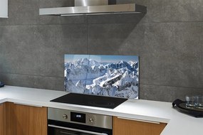 Nástenný panel  horské zimné 140x70 cm