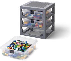 Sivý organizér s 3 zásuvkami LEGO® Storage