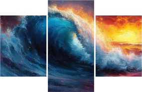 Obraz - Vlna v západu slnka (90x60 cm)