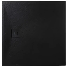 Erga Hyper, SMC sprchová vanička 100x90x2,6 cm + sifón, čierna matná, ERG-V06-SMC-9010S-BK
