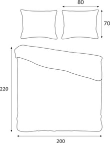 SATÉNOVÉ OBLIEČKY MIA EXCLUSIVE 200X220 CM, 2KS 70X80 CM VZOROVANÉ