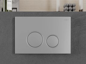 Mexen Fenix Air 05, pneumatické dvojité tlačidlo na splachovanie, chróm matný, 6A0502