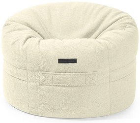 Krémový detský sedací vak z textílie buklé Roll 80 – SLOWDOWN