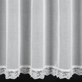 EUROFIRANY KRÁTKA ZÁCLONA NA PÁSKE SUZAN 350X150 CM BIELA