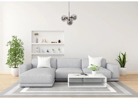 Čierne/sivé závesné svietidlo so skleneným tienidlom ø 15 cm Cascade – Squid Lighting