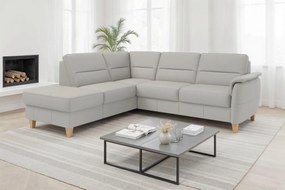 XXXLutz ROHOVÁ SEDAČKA, textil, koža, svetlosivá Sit & More - Sedačky - 00014403325F