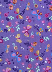 Koberce Breno Metrážny koberec PAPILLON 17, šíře role 400 cm, fialová, viacfarebná