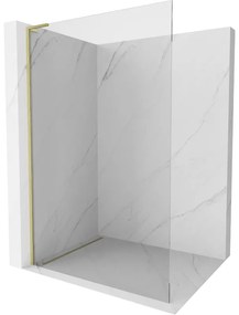 Mexen Kioto L, sprchová zástena Walk-In 105 x 200 cm, 8mm číre sklo, zlatý matný profil, 800-105-103-55-00