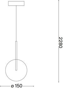 Ideal Lux - LED Luster na lanku EQUINOXE 1xG4/2W/230V pr. 15 cm chróm/dymová