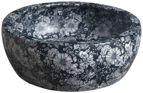 Sapho Sapho, PRIORI keramické umývadlo na dosku Ø 41 cm, modrá se vzorom, PI038