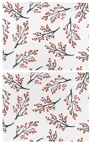 Vianočné látkové prestieranie v súprave 2 ks 45x35 cm Rowan Berries - Butter Kings