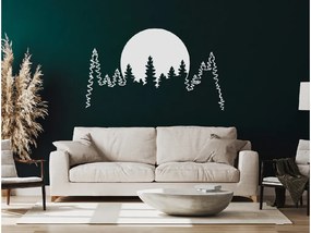 drevko Dekorácia na stenu Slnko nad lesom Rozmer obrazu: 26 x 44,5 cm, Farba dekorácie: Čierna