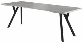 Rozkladací jedálenský stôl 90-240 cm Marion (betón + čierna) (pre 8 a viac osôb). Vlastná spoľahlivá doprava až k Vám domov. 1050484