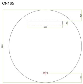 Mereo Mereo, Zrkadlo okrúhle, LED osvetlenie, MER-CN165