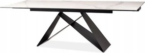 Rozkladací jedálenský stôl 160-240 cm Wallace (čierna) (pre 6 až 8 osôb)