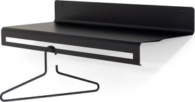 Čierny kovový nástenný vešiak s poličkou 78 cm Sway – Spinder Design