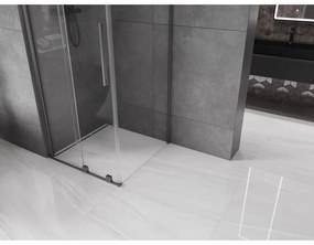 Mexen Velar, sprchový kút s posuvnými dverami 120(dvere) x 120(stena) cm, 8mm číre sklo, grafitová matná, 871-120-120-01-66